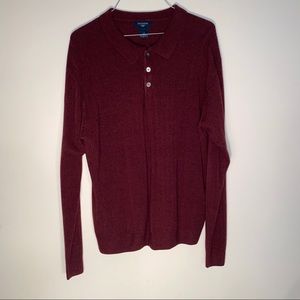 Dockers maroon 3 button sweater L